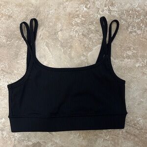 Carbon38 Black Ribbed bra